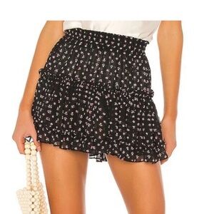 Misa Los Angeles Willa Tiered Mini Skirt